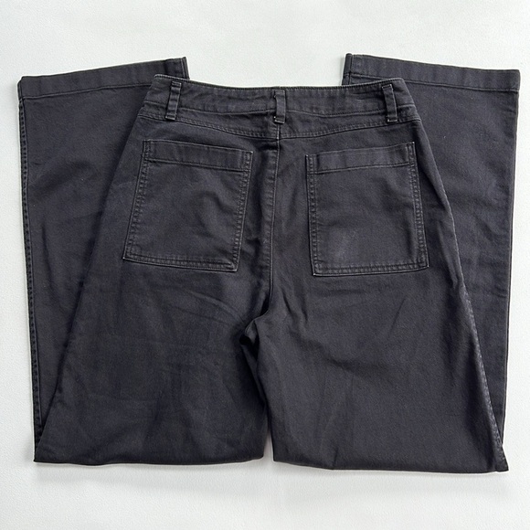 Gap Mid Rise Loose Khakis black office casual 25​​ - Picture 10 of 10